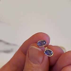 Tanzanite Sterling Studs